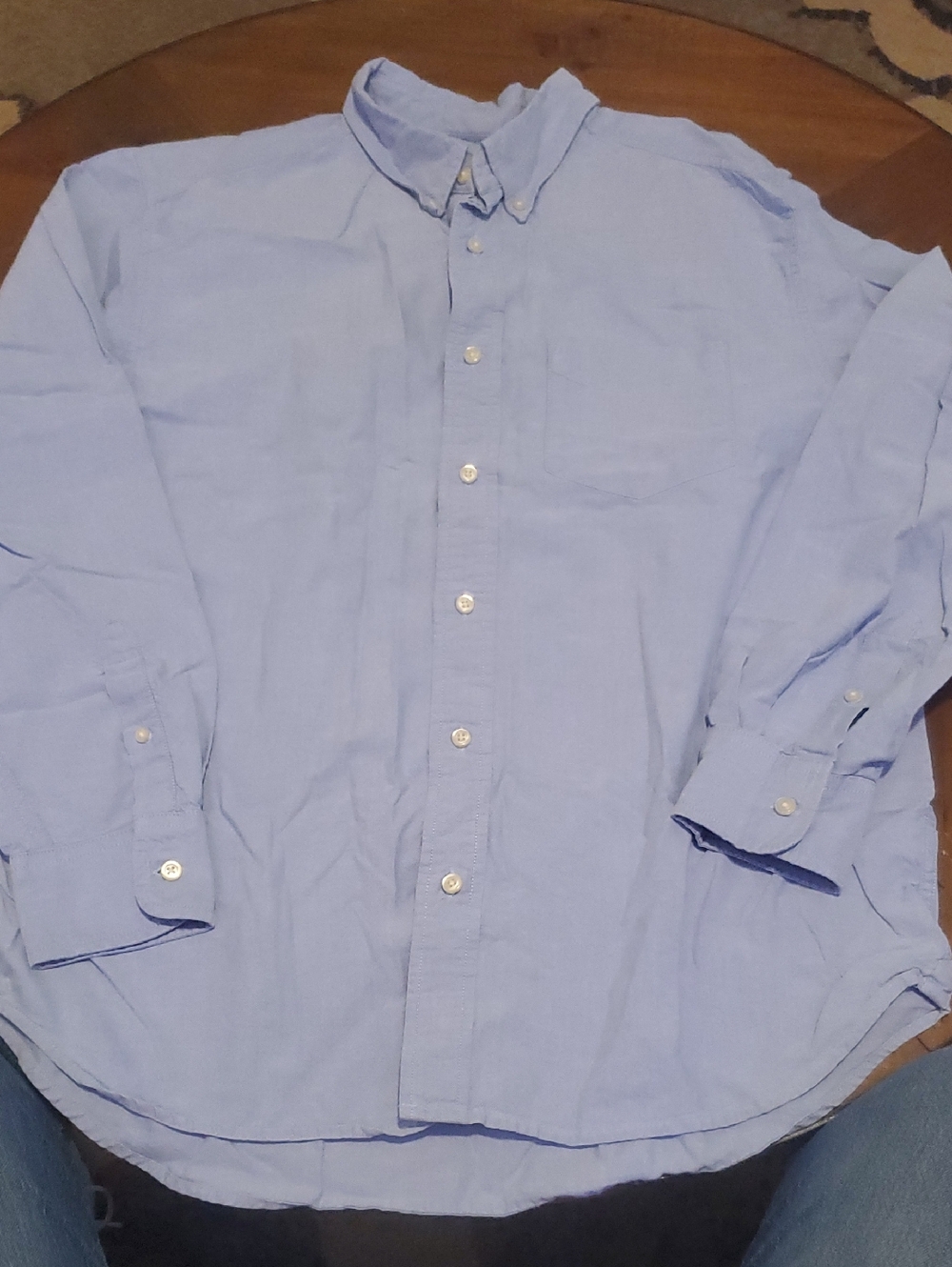 Old Navy Pale Blue Long-Sleeve Button-Down Shirt
